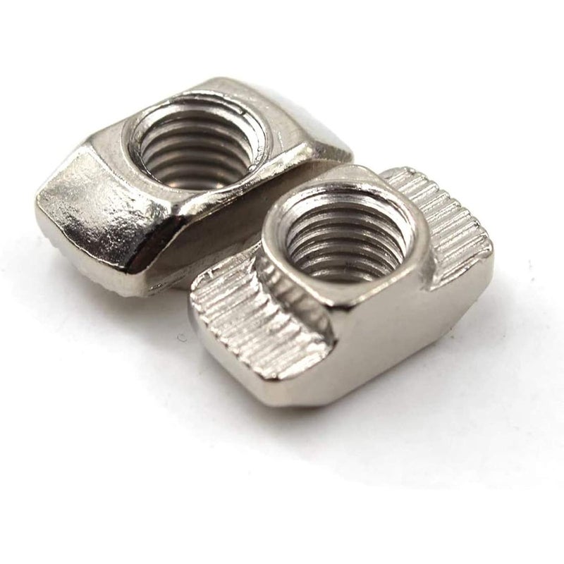 SDY Still Awake 50pcs 4545 Series M6 Thread T Nuts Hammer Head Fastener Nut Sliding T-Nut, Nickel Plated Carbon Steel, 10mm (4545 Series M6) - Image 4